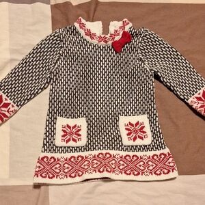 Toddler christmas sweater knit dress